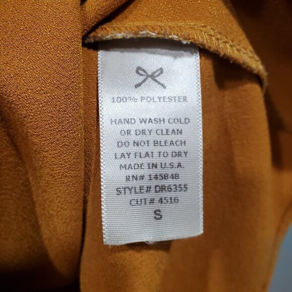 Everly Women's Sleeveless Fit and Flare Mustard Yellow Dress Back Zip Sz Small - Picture 7 of 10